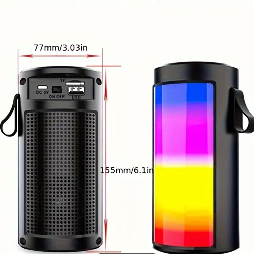 Portable Wireless Speaker with RGB Ambient Lighting